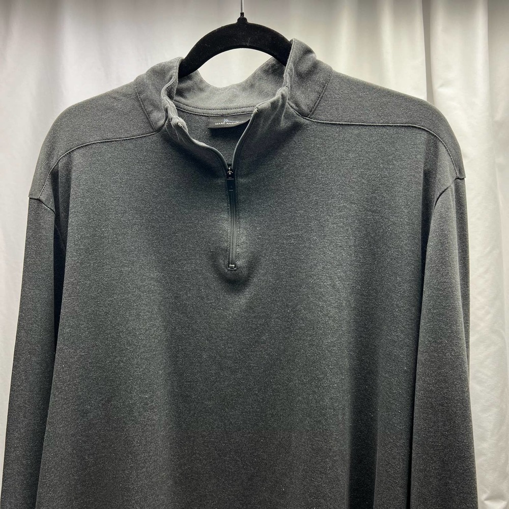 Marc Anthony Slim Fit 1/4 Zip Long Sleeve Pullover Men’s Size XXL Mock Neck Gray